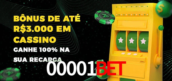 00001Bet melhor bônus de depósito